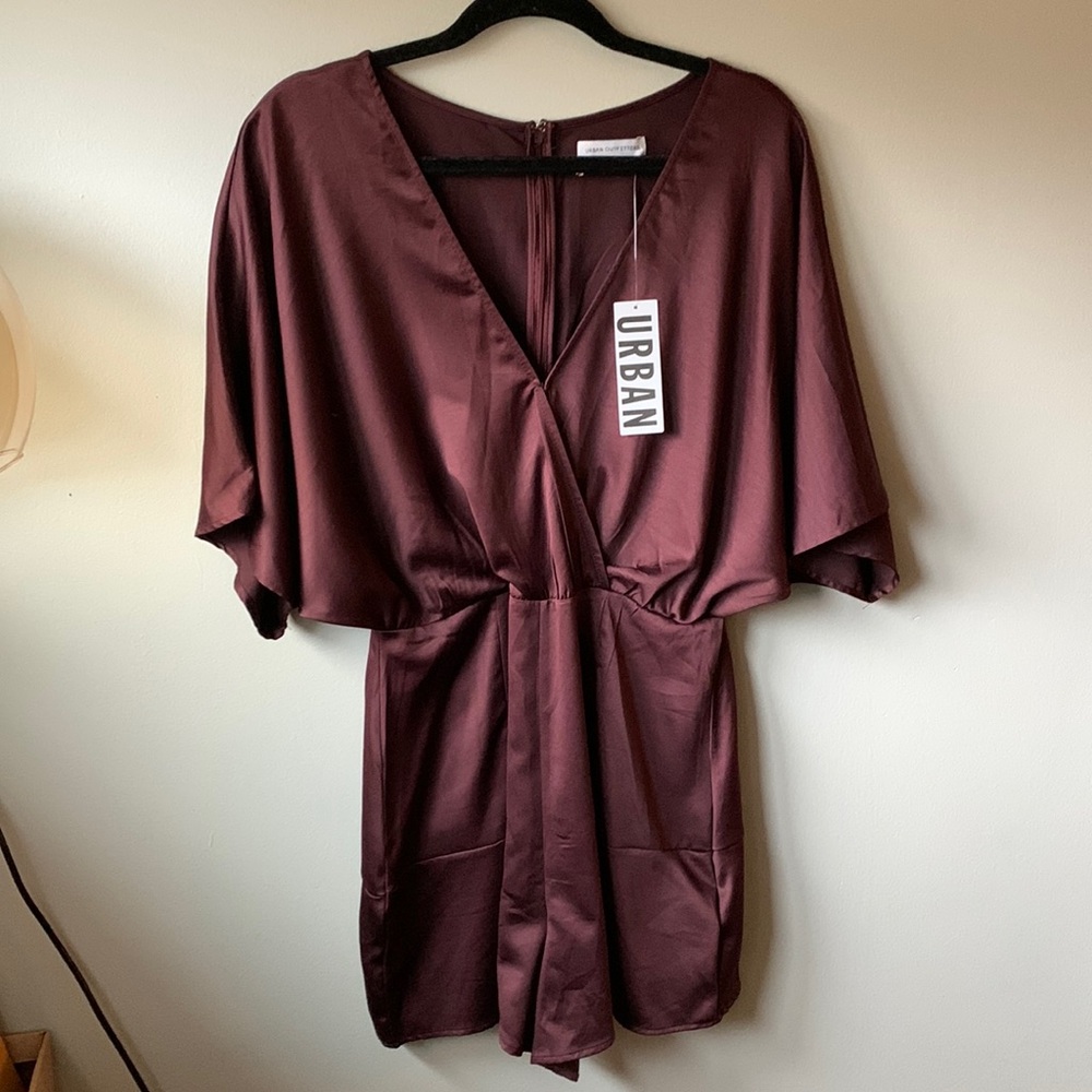 Urban outfitters purple satin Romper